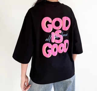 تیشرت باکسی (God is good) قیمت هر عدد : 625000 قیمت بسته 6 عددی :