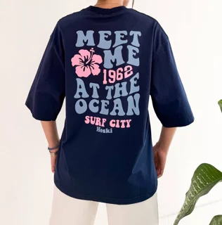 تیشرت لانگ VIP جلو و پشت چاپ (Meet me at the ocean) قیمت هر عدد تیشرت : 725000 قیمت بسته 6 عددی :