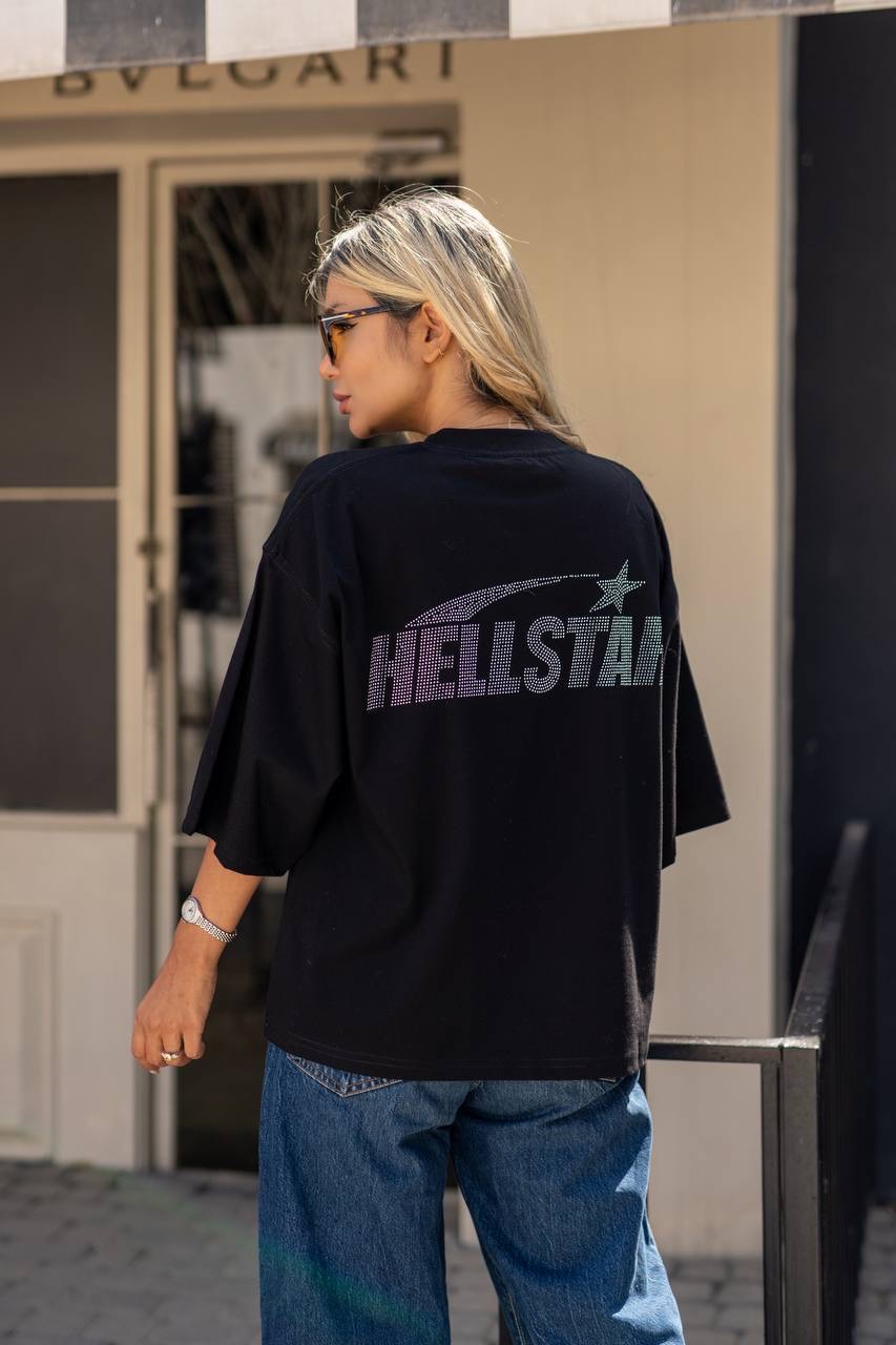 تیشرت باکسی نگین دار (VIP)